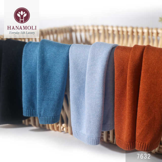 40%OFF】シルク70%コットン＆ウール混ニットマフラー 軽やかでなめらか