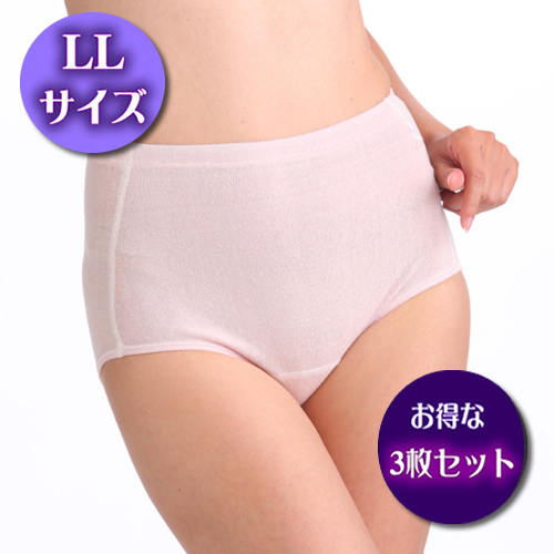 お得な同色3枚セット】シルクノイルショーツ 【LLサイズ】日本製