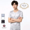 シルク100％半袖シャツ【812】【年中快適正絹絹肌着】【こだわりシルク】高級フィラメント仕様【HANAMOLI】ブランド
