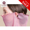シルク100％フェイスネックカバー【首元を華やかに彩る無地7色展開】 47%OFF