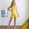 【最終価格54％OFF】☆ RoomWear☆【シビラ】フレアートップ＆パンツ☆彡【イエロー】☆彡