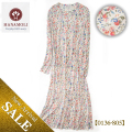 【シルク100％】長袖ワンピースネグリジェ 【35％OFF】【リラックスタイムのアイテムに】805