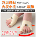 外反母趾・内反小指シルクサポーター【右足用・左足用・別売り】
