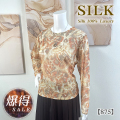 【爆得SALE】53%OFF リバーシブルシルク100％チュール丸首カットソー【875】【812】【880】
