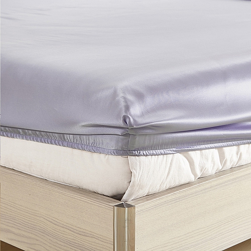 シルクボックスシーツ シルバーグレー 灰色