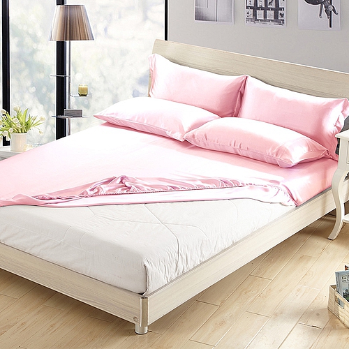 シルクボックスシーツ ピンク