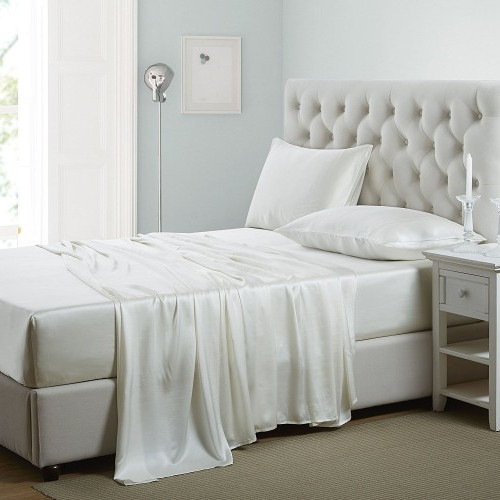 シルクボックスシーツ 白色 ホワイト