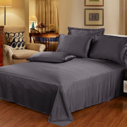 グレー 灰色のシルクシーツ