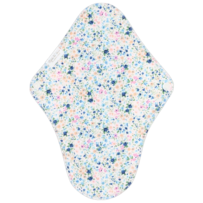 Petite la' deux（プティラドゥ） 布ナプキン Mサイズ〈フランネル・野原にきらめくプチフラワーブルー〉