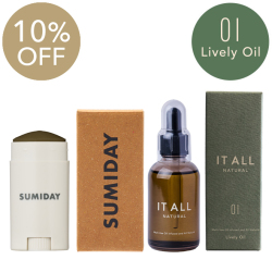 【10%オフ】SUMIDAY ヘアバーム＋IT ALL NATURAL ライヴリーオイルセット