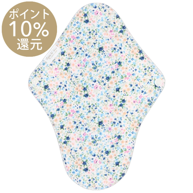 【布ナプキン】無添加コットンフランネル ネイビー花柄 40cm 7層仕立て 2枚 布ナプキン】無添加コットンフランネル ネイビー花柄 40cm 7層