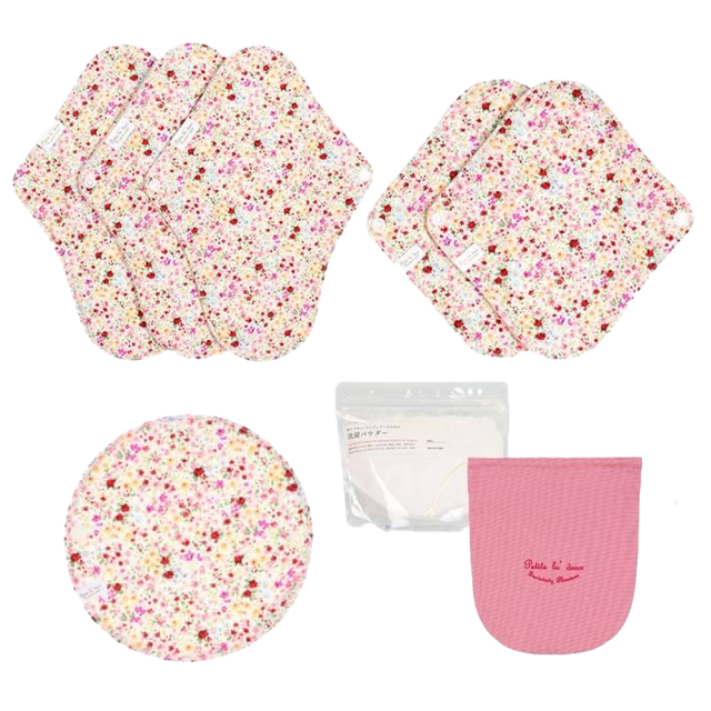 プティラドゥ　布ナプキンセット（5点） Petite la' deux（プティラドゥ） スターターセット〈野原に