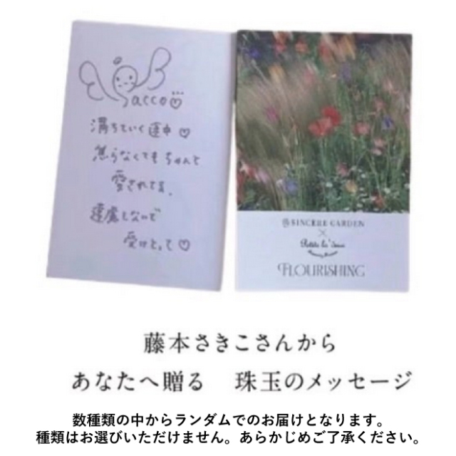 15%オフ・藤本さきこさん直筆メッセージ＆サイン入りカード付
