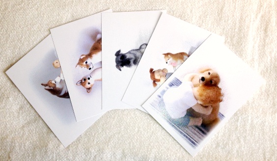 フリースドッグ　ポストカード5枚セット