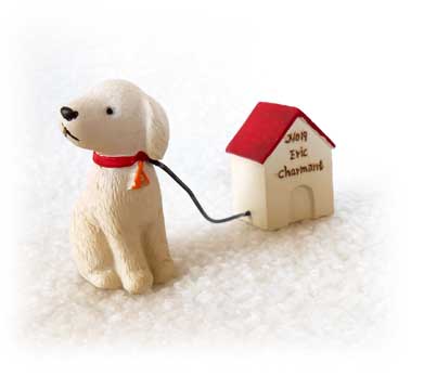 ミニアニマル　犬とハウス