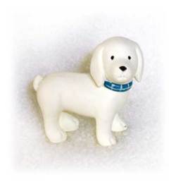 ミニアニマル　白いわんこ