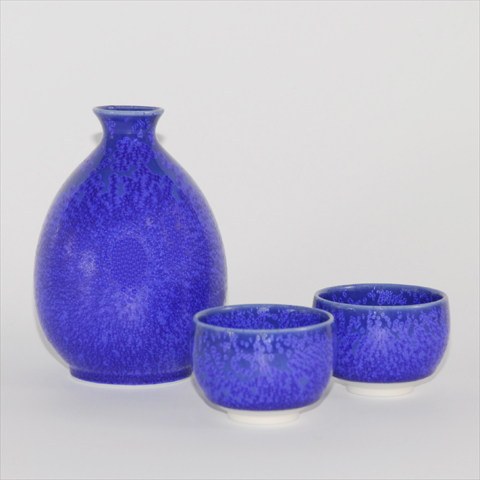 瑠璃水滴酒器揃い