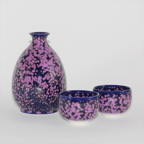 桜花紋酒器揃い