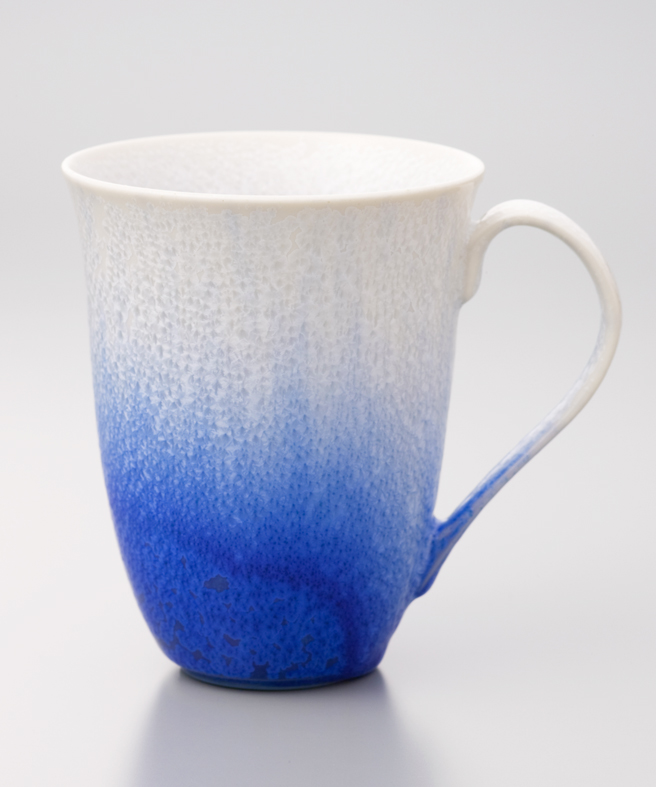 藍染水滴マグカップ-01-（真右ェ門窯）桐箱入