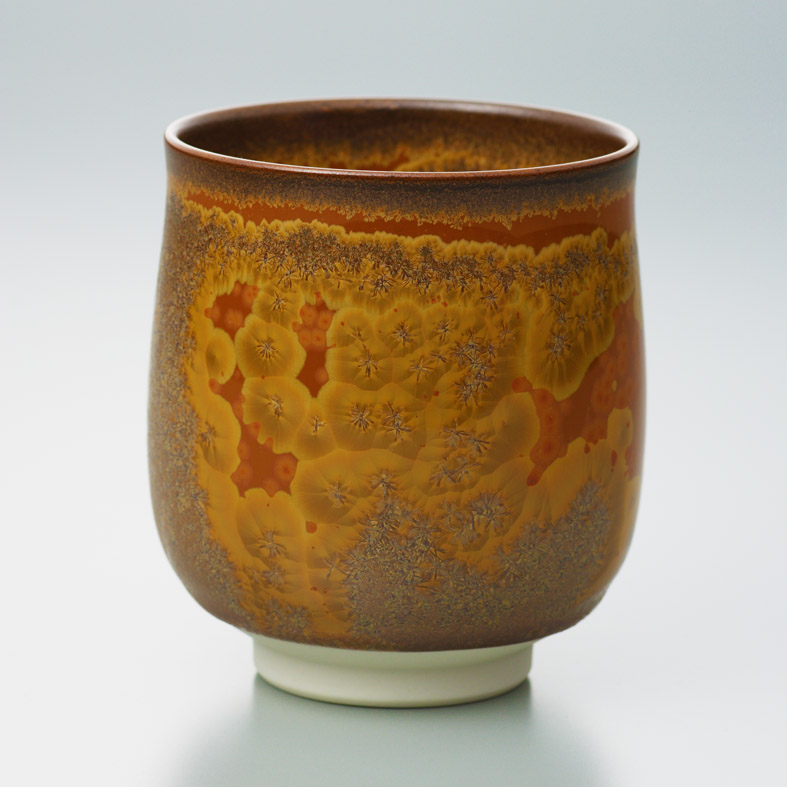 金華紋湯呑 - 大（真右ェ門窯）桐箱付