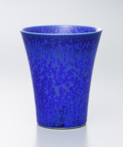 瑠璃水滴酒杯（真右エ門窯）桐箱入
