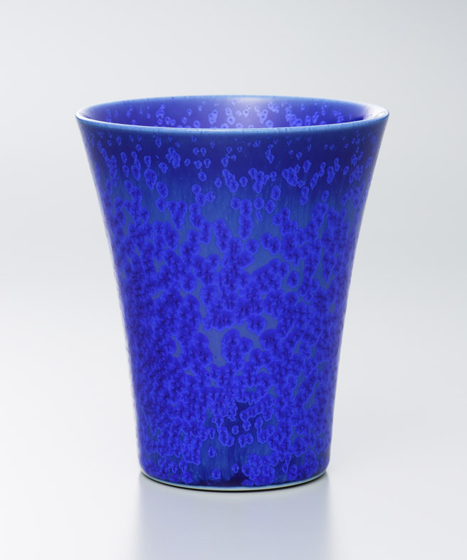 瑠璃水滴酒杯（真右エ門窯）桐箱入
