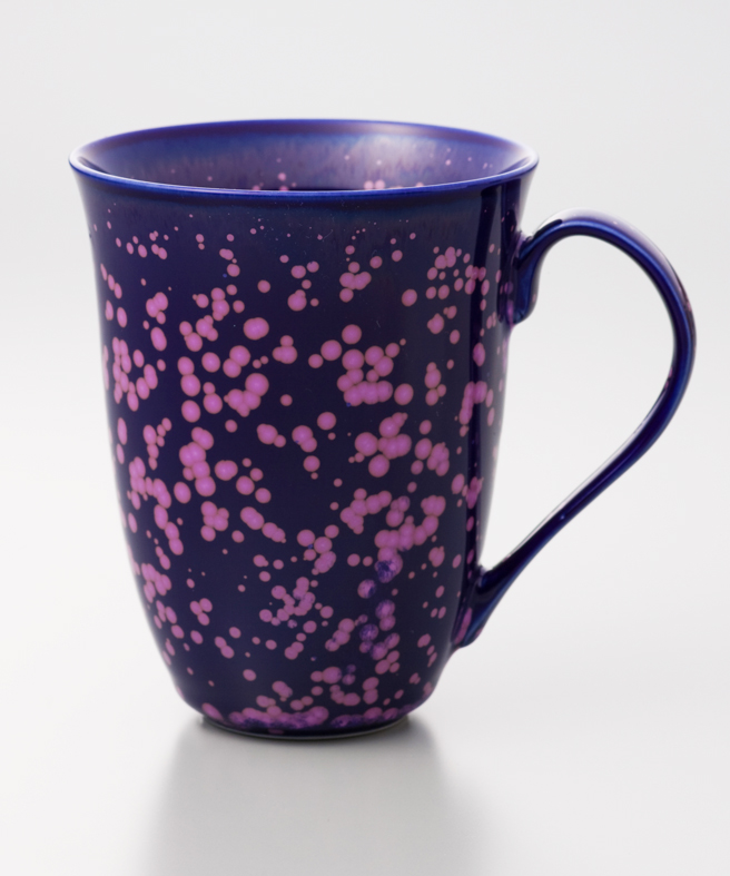 桜花紋マグカップ-01-（真右ェ門窯）桐箱入