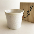 白天目（白雪）ビアグラス　　真右エ門窯／桐箱入り