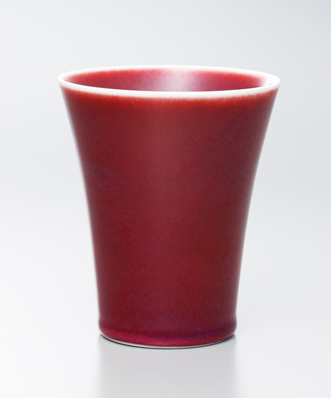 辰砂酒杯（真右エ門窯）桐箱入