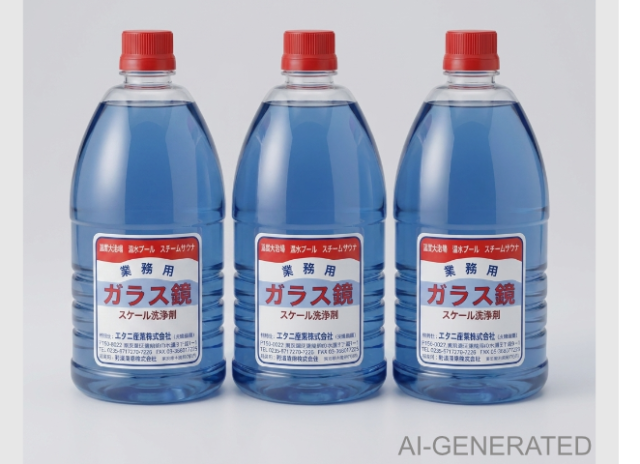 ガラス・鏡洗浄剤　(1L×3本/箱) 浴場などのガラス・鏡のウロコを除去します。　お取り寄せ｜蔵王産業（旧エタニ産業）