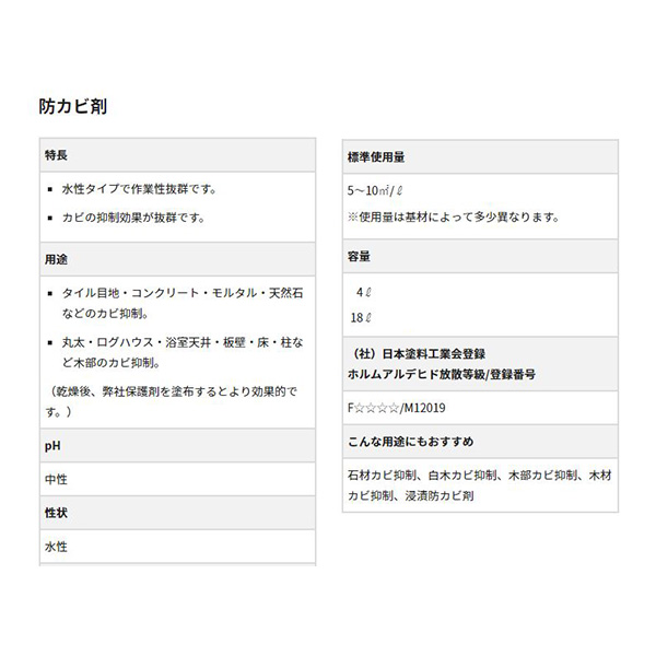 ミヤキ カビシラズ ４ｌ 防カビ剤 Miyaki 新快適屋