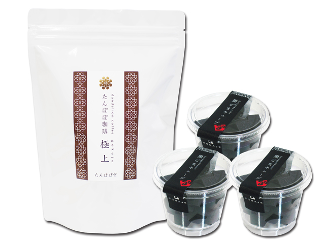 たんぽぽコーヒー極上３０パック＋黒ごまキューブ３個
