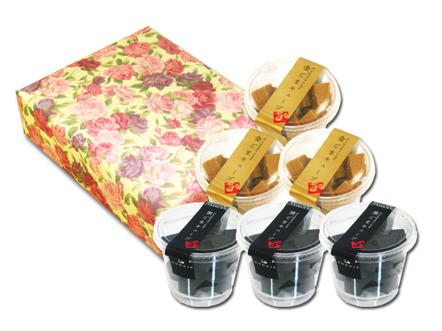 ごまキューブ黒３個、金３個・ギフトボックス入り