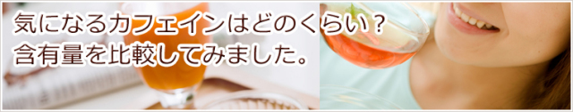 気になるカフェイン含有量を比較してみました