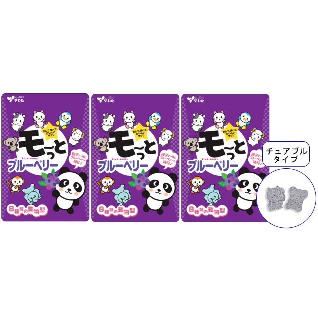 【送料無料】■メール便■やわた 20日分 モ～っとブルーベリー （ブルーベリー味）×3袋セット