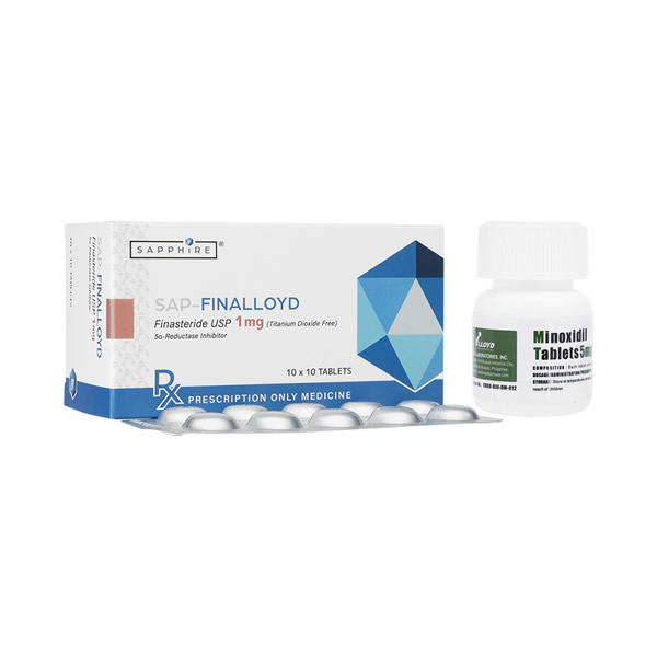 SAP　フィナロイド100錠+ミノキシジル5mg100錠1箱