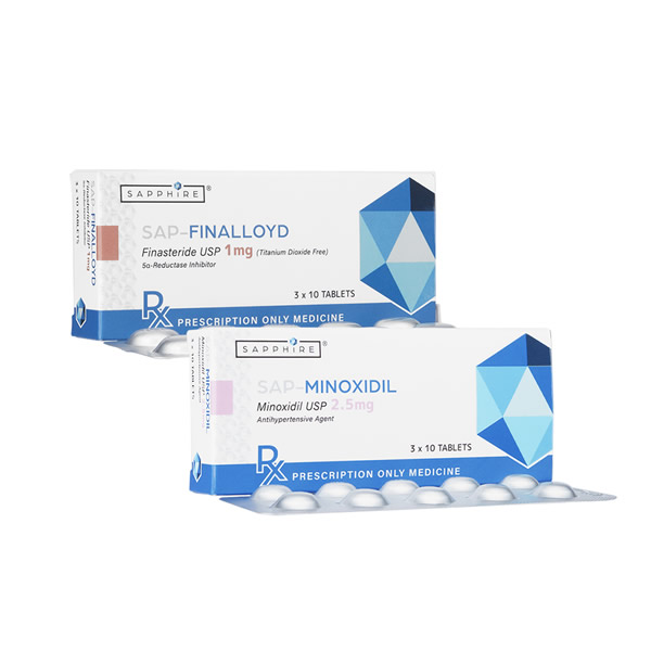 SAP-フィナロイド1mg30錠1箱+SAP-ミノキシジル2.5mg30錠1箱