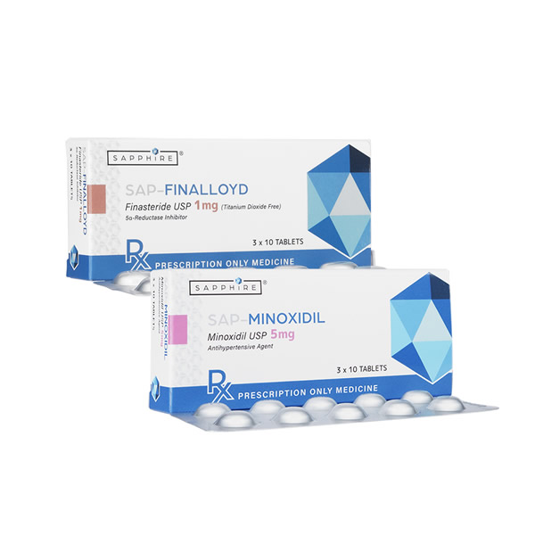 SAP-フィナロイド1mg30錠1箱+SAP-ミノキシジル5mg30錠1箱