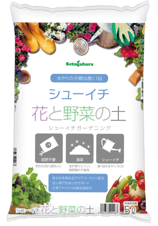 シューイチ花と野菜の土　5L【送料無料】