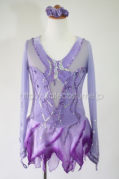 フィギュア衣装 FRY-140ラベンダー スケートコスチュームDD 