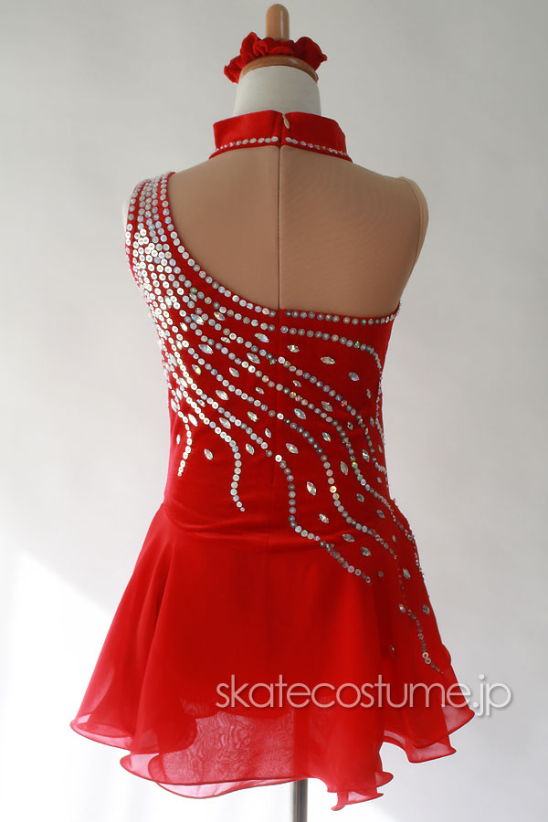 フィギュアスケート衣装 赤 Fry 81 スケートコスチュームdd