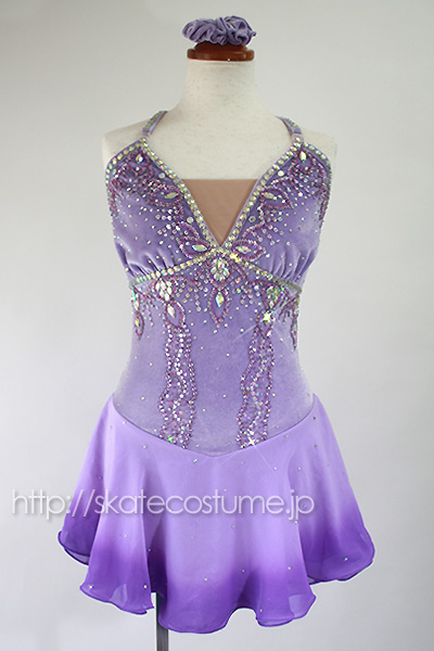フィギュアスケート　コスチューム　衣装 フィギュアスケート衣装・コスチューム VCT-057ホワイトxスカイブルー