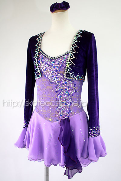 フィギュアスケート衣装 ラベンダーxパープル GRC-008 スケート  