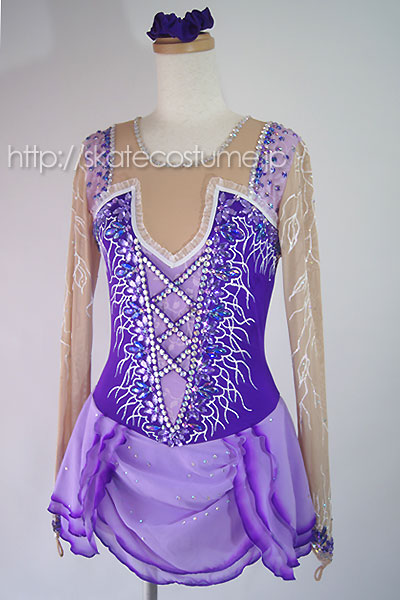 フィギュアスケート衣装 GRC-013 パープル スケートコスチュームDD
