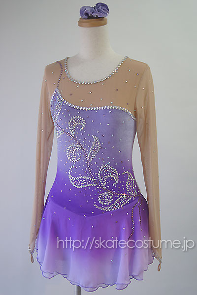 フィギュアスケート衣装 GRC-019 ラベンダー スケートコスチュームDD