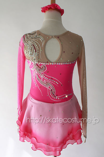 フィギュアスケート衣装 GRC-043マジェンタ 【スケート