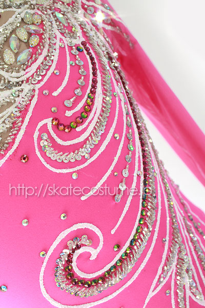 フィギュアスケート衣装 GRC-043マジェンタ 【スケートコスチュームDD】