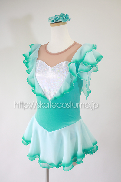 フィギュア衣装 PIT-3ミントグリーン スケートコスチュームDD 