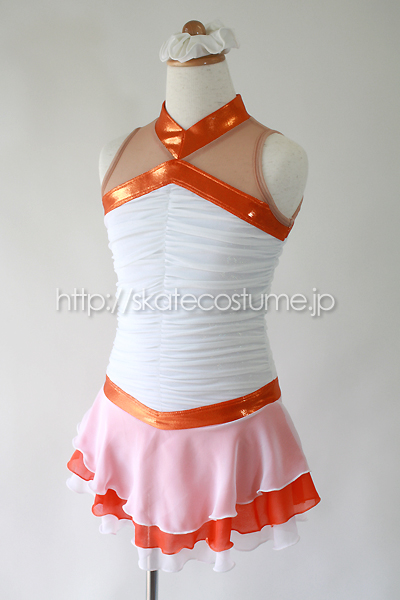 フィギュア衣装 PIT-9オレンジ スケートコスチュームDD