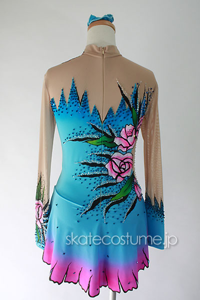 フィギュアスケート衣装 VCT-025ライトブルー スケート